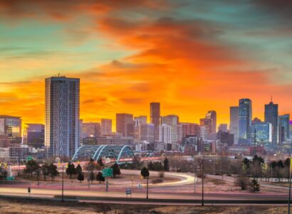 Image of Denver at sunset