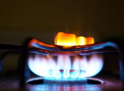 Picture of a gas stove flame