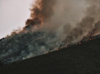 Image of a fire on a hill