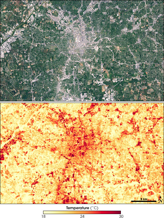 NASA images by Marit Jentoft-Nilsen, based on Landsat-7 data.