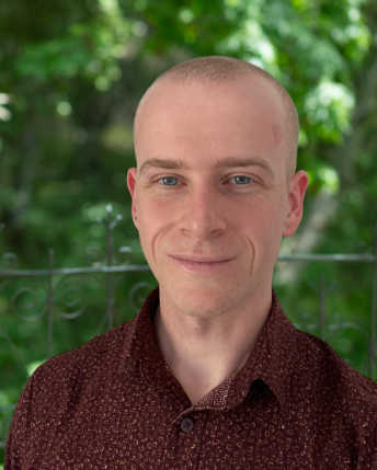 Person with a green blurred background